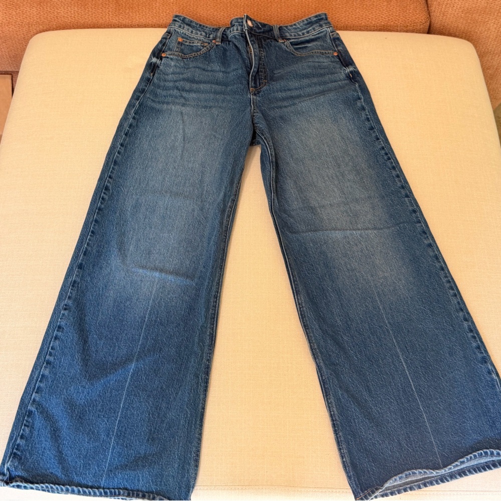 Marine Layer Charlie Wide Leg Blue Denim Jeans